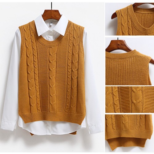Gilet tricot femme sans - gilet,