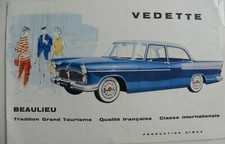Brochure SIMCA VEDETTE BEAULIEU / CHAMBORD