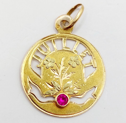 Médaille antique 18k mois - médaille,