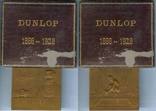 Médaille de table - J.B. DUNLOP 40° anniversaire fondation industrie pneumatique