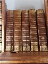 Lot anciens livres reliés cuir vintage Sélection du Livre collection rétro déco