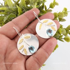 925 Argent Sterling Ovale Bleu