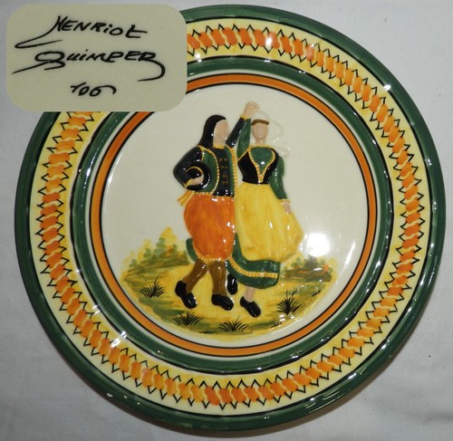 Assiette quimper henriot - quimper, en