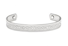 Irlandais Noeud Celtique Acier Inoxydable Thérapie Magnétique Bracelet Manchette