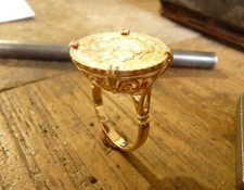 Bague pièce francs - bague, or