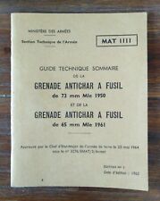 guide technique armée 1965 grenade antichar à fusil sur MAS avec photos