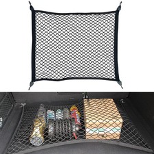 Filet Coffre Voiture 60x40cm Filet de Rangement avec 4 Crochets Bagages Fixe ...