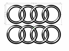 2 STICKERS AUDI LOGO vinyl
