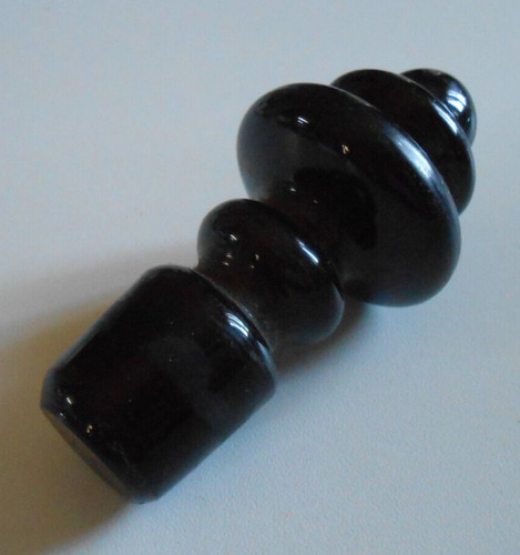 Ancien bouchon verre - verre, noir