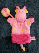 doudou  marionnette  girafe rose Pommette Etat neuf