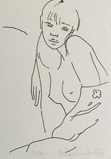 Alain BONNEFOIT - "Nu" - Lithographie originale signée, 1987 - (4)