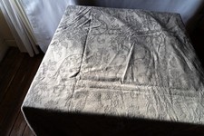 Grand tissu ancien blanc gris