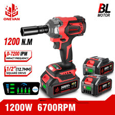 Clé à chocs sans fil 1/2" 1200NM Tournevis électrique avec 2 Batteries