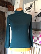 Sous pull col roulé  bleu petrole. T 2  . ( A/)