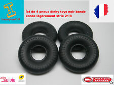 lot de 4 pneus dinky toys noir