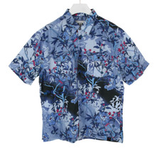 H&M x Matthew Williamson Chemise Homme XL Bleu Imprimé Floral Manche Courte Col