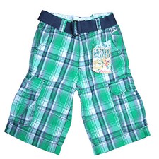 Bermuda cargo treillis LENNY AND LOYD homme carreaux vert taille W 30