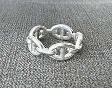 Bague HERMES neuve en argent - chaine d'ancre - taille 56 - Hermès