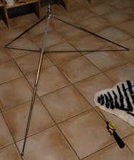 ANCIEN TRéPIER APPAREIL PHOTO  ETOILE ACIER REPLIER 34CM, OUVERT 1M05 A PEU PRèS