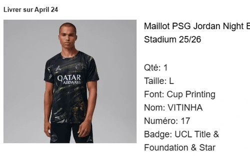 Maillot psg jordan night - jordan,