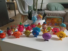 Lot Monsieur Madame figurines vintage + boîte métal + 2 sous blister 