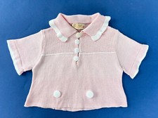 Vêtement bébé ou poupée 1930, chemise, pull, Les tricots du petit monde