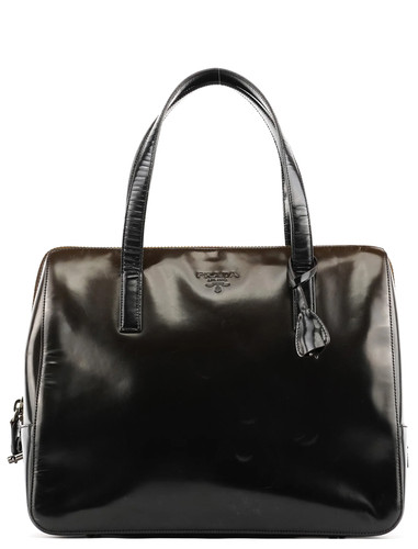 Dark brown spazzolato tote - brown,