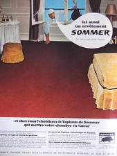 PUBLICITÉ DE PRESSE 1966 REVÊTEMENT SOMMER TAPIS TEXTILE TAPISOM - ADVERTISING