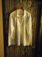 izod long sleeve polo golf shirt quarter zip polyester 1/4 zip nwt