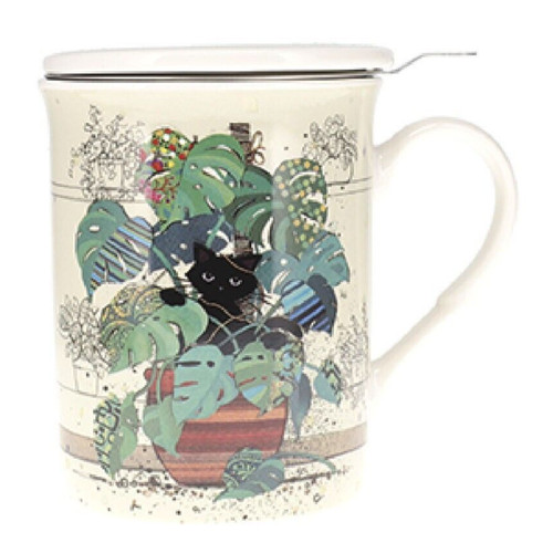 Tisanière porcelaine chat - en,