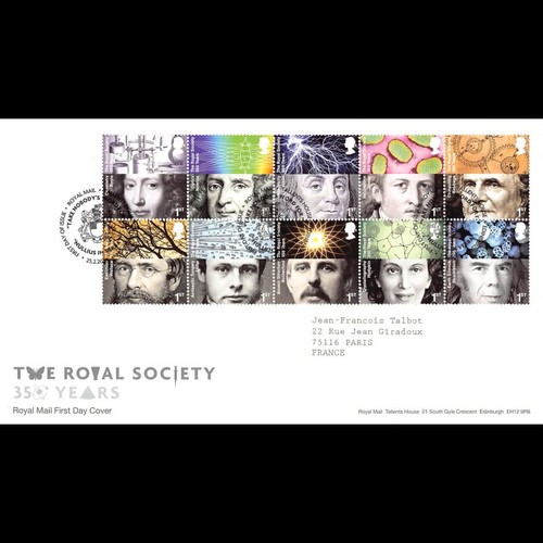 Fdc royal mail 350 - ans, de