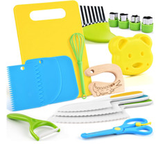 Kit Couteau sécurité de Cuisine pour Enfants - 17 Pièces Couteau Montessori Neuf