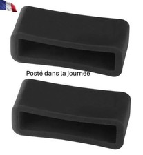 lot 2 passants noirs bracelets réparation montres 22 mm x 6 mm