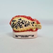 (E16) Fève animaux atlas Édition peintes à la Main poisson porc-epic a rayures