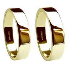 8mm 18ct Jaune Or Profil Plat