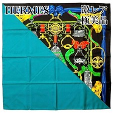 Rare Écharpe Extrêmement Hermes Carré 90 ETRIERS Étriers F de LA PERRIERE...