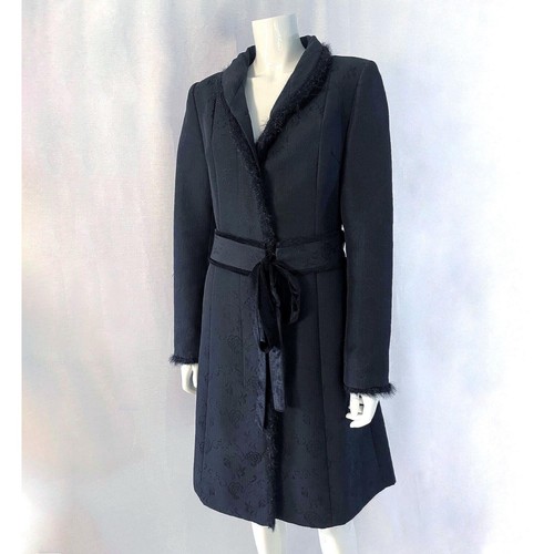 Trench jacquard noir - jacquard,