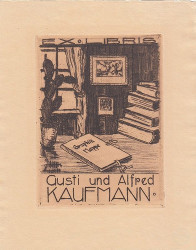 Exlibris livre art - livre, radierung
