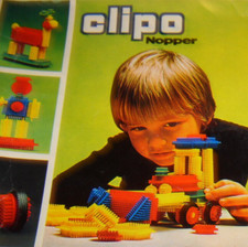 1970s - QUASI-COMPLET : Boite de jeu CLIPO NOPPER en boite carton d'origine MB