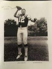 JOE NAMATH Certified Copy of Broadway Joe yearbook picture