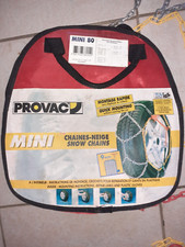 Chaînes Neige 13 a 17 Pouces - Provac servis 1 fois- liste sur photo 