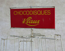 KLAUS, chocodisques klaus, ancien présentoir magasin, boulangerie, PRESENTOIR 