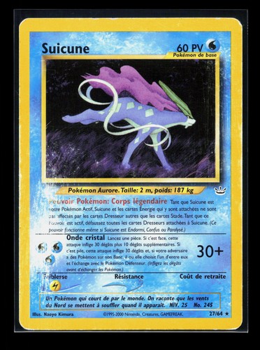 Carte pokémon suicune 64 - carte,