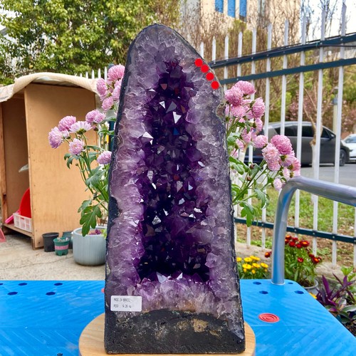 43lb natural amethyst geode - natural,