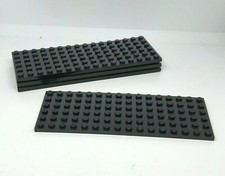 LEGO : 4x Plaque 6 x 16 - Réf 3027 noir - Set 70728 21017 3225 7730 308 374