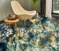 Pierres de fond marin 3D 1600 sol peinture murale indécise image papier peint famille Allemagne