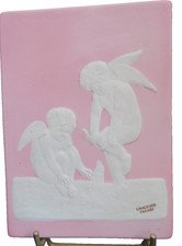 Tableau Biscuit de Porcelaine LIMOGES Angelots