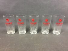 Lot 5 anciens verre de bistrot publicitaire jus de fruit joker vintage déco bar