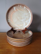 6 ASSIETTES PLATES 22,5 CM EN GRES  VINTAGE FRANCE