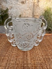 Vase verre givré anses - À,